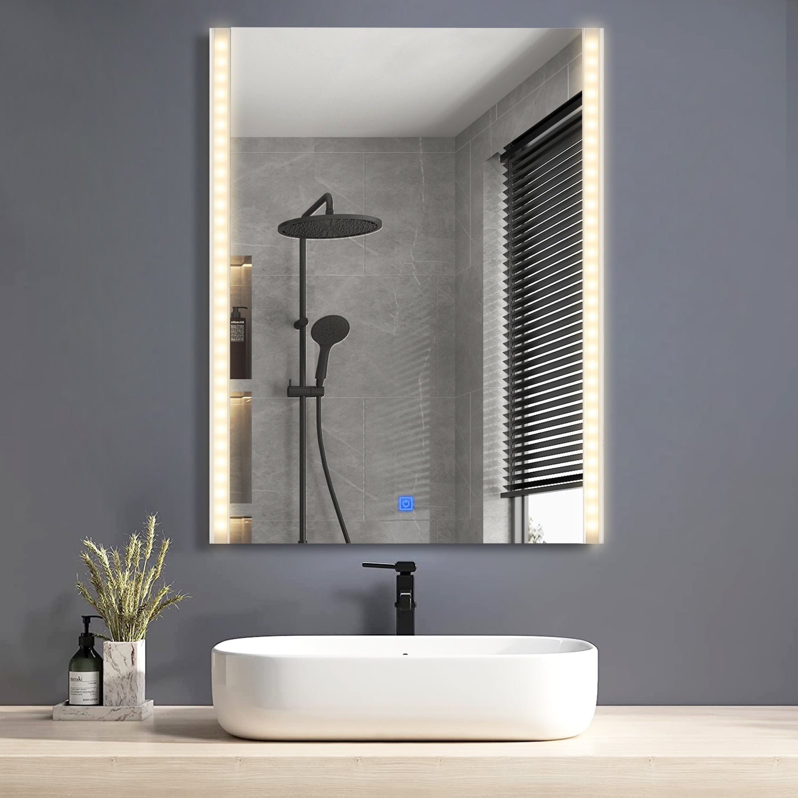 Fiora Frameless LED Bathroom Mirror | Modern Illuminated Mirror