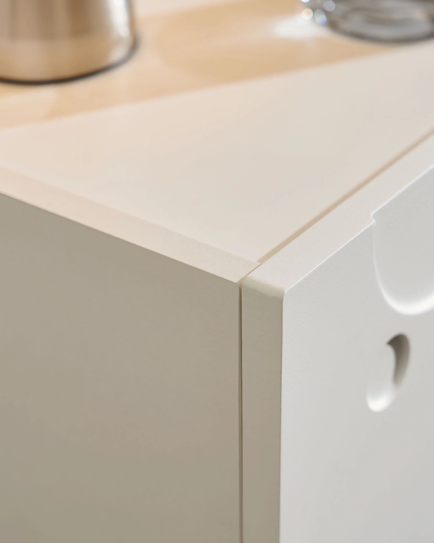 Bubbli White LED Bedside Table with USB Charging Station