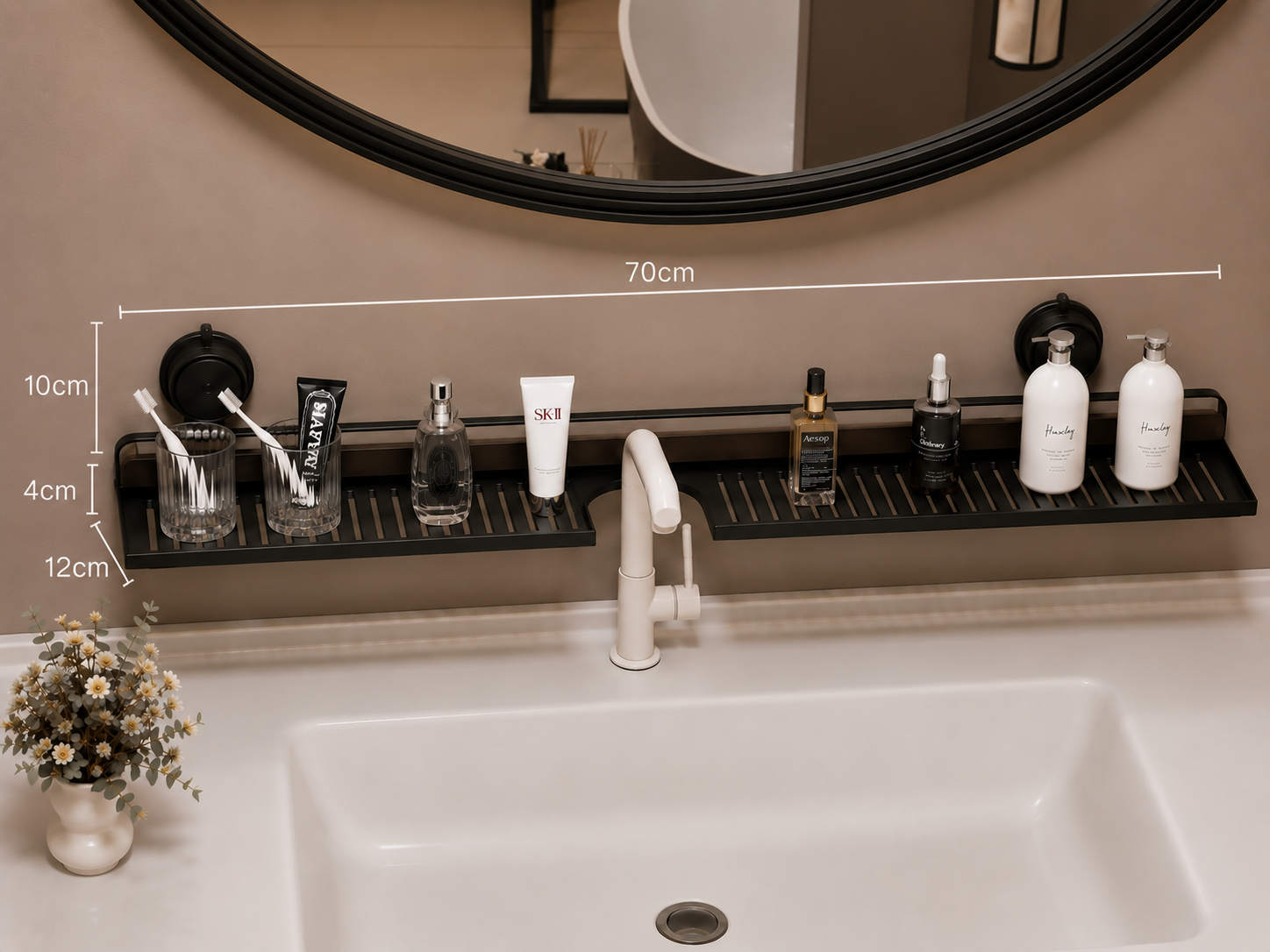 Wall-Mounted Bathroom Storage Shelf