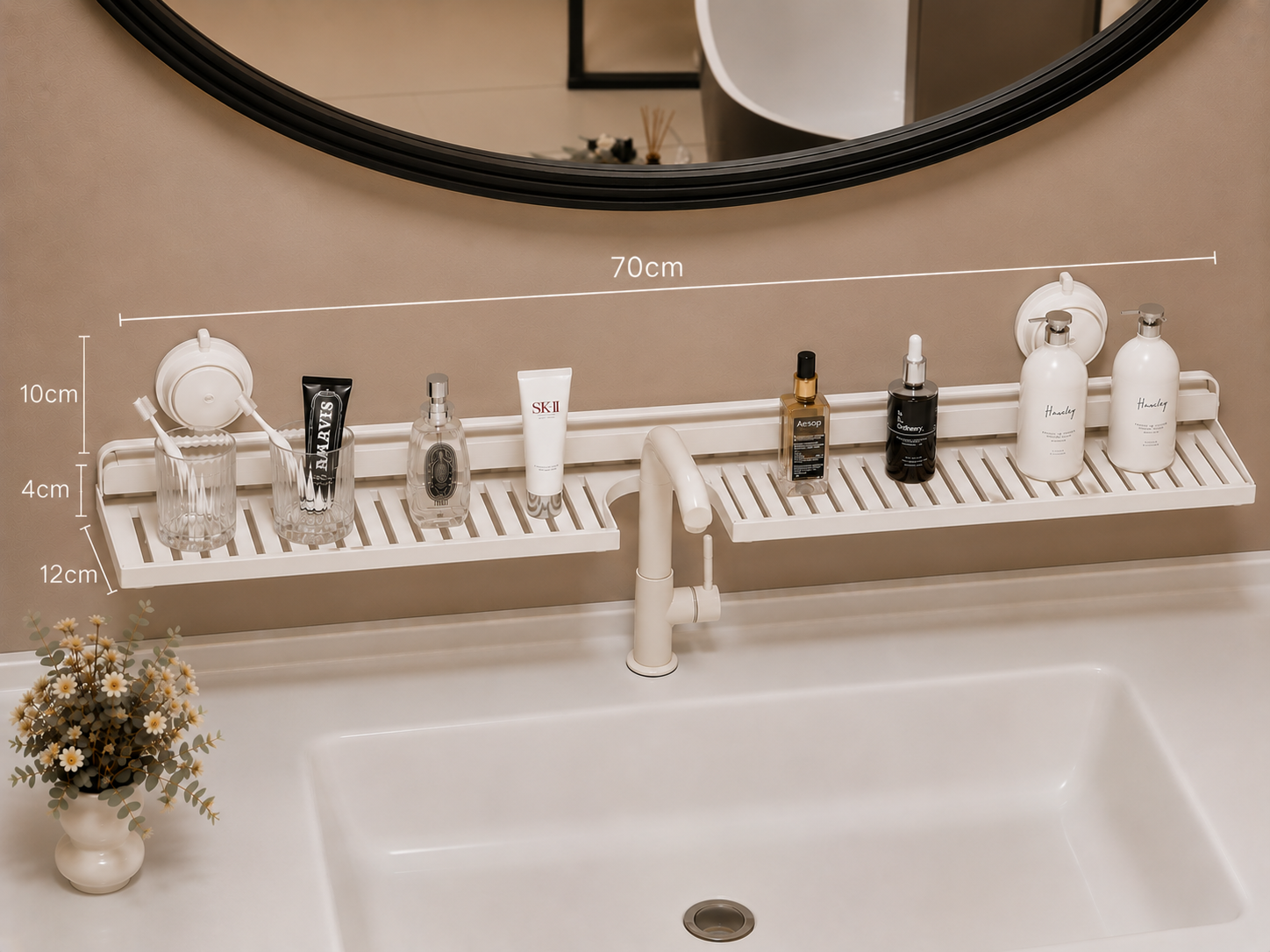 Wall-Mounted Bathroom Storage Shelf