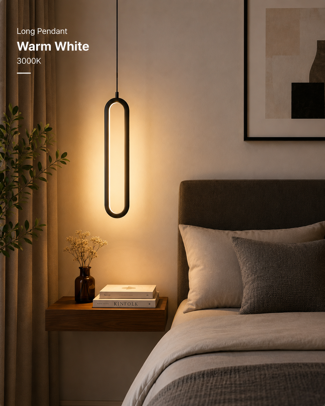Modern LED Pendant Light for Bedroom & Living Room