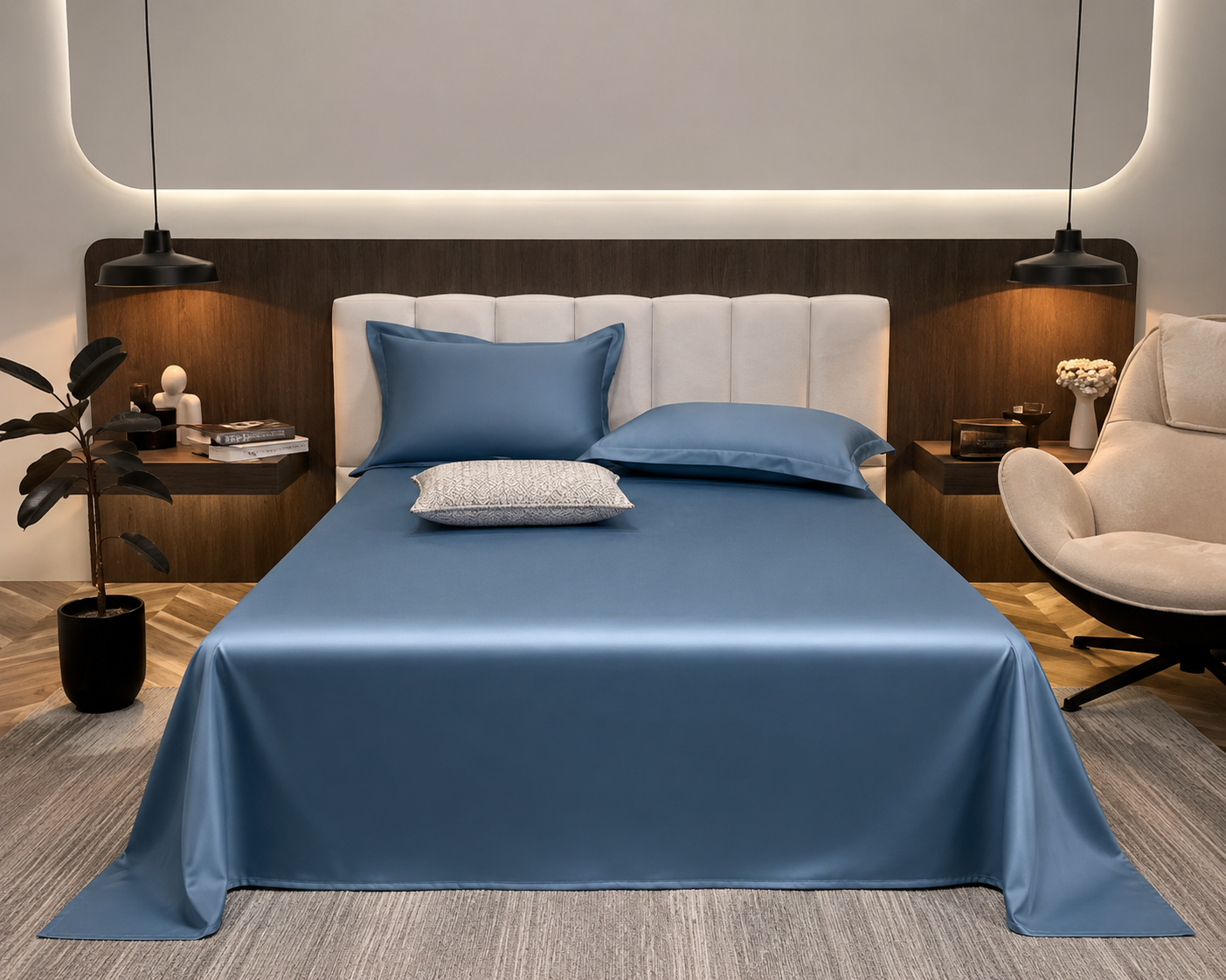 Luxury Long-Staple Cotton Bed Sheet | Soft & Breathable Bedding