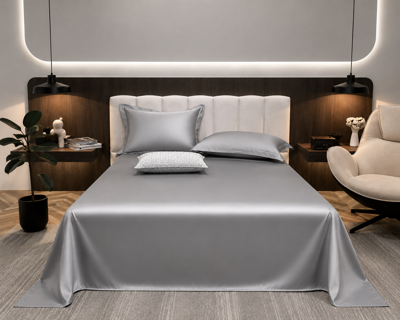 Luxury Long-Staple Cotton Bed Sheet | Soft & Breathable Bedding