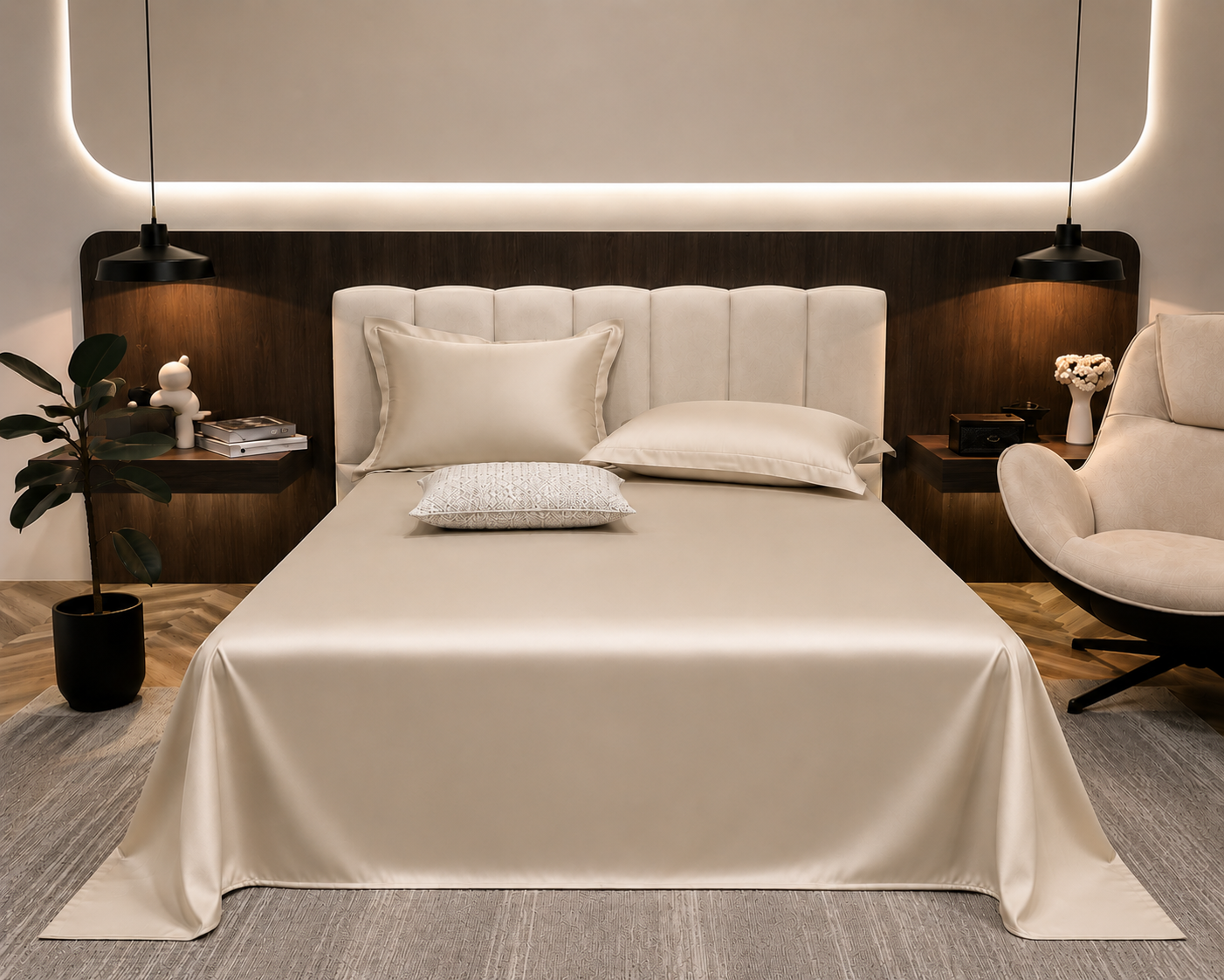 Luxury Long-Staple Cotton Bed Sheet | Soft & Breathable Bedding