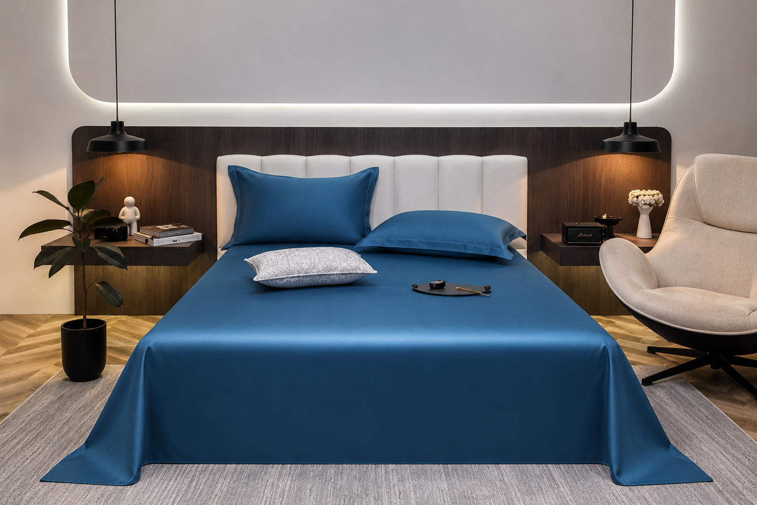 Luxury Long-Staple Cotton Bed Sheet | Soft & Breathable Bedding