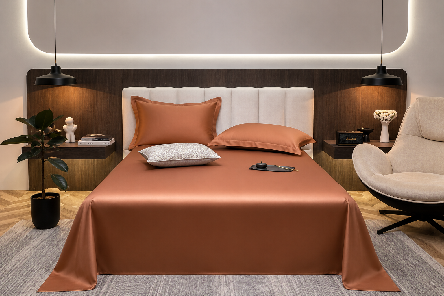 Luxury Long-Staple Cotton Bed Sheet | Soft & Breathable Bedding