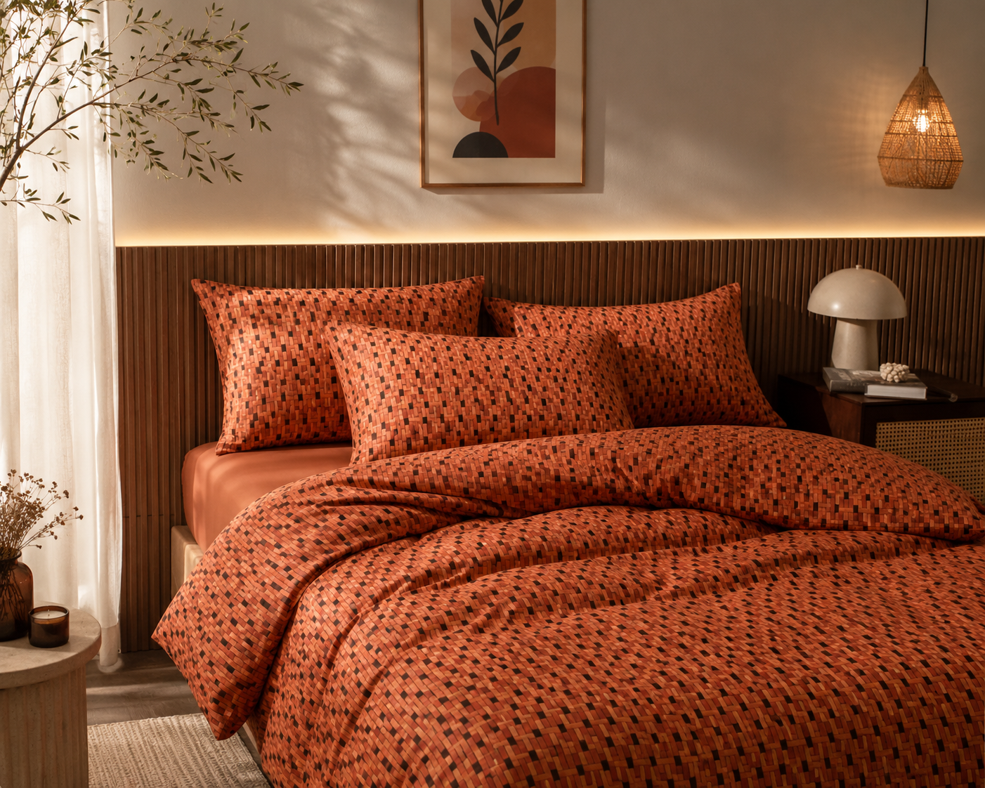 Luxury 100% Cotton Bedding Set – 4 Piece Pattern Coll