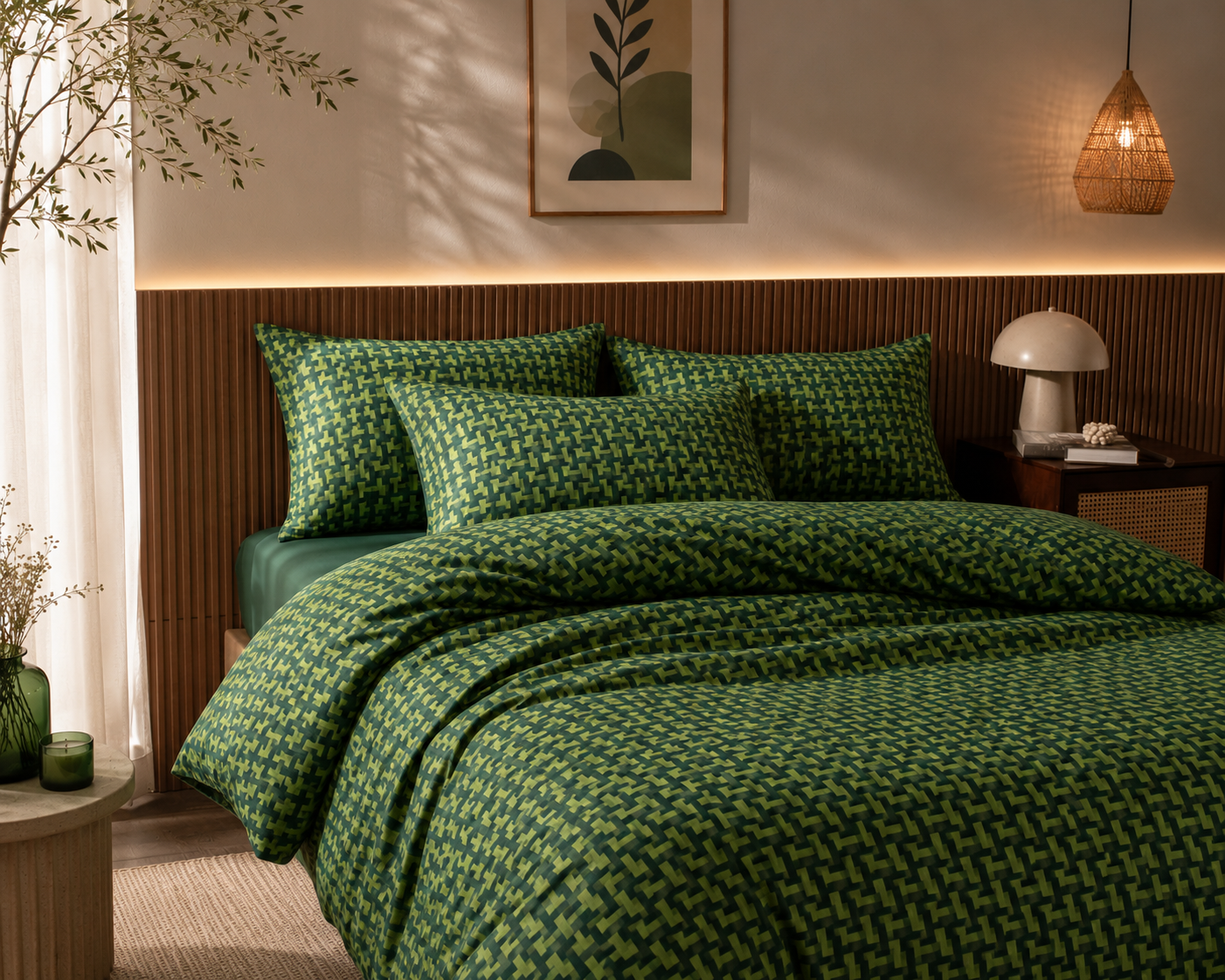 Luxury 100% Cotton Bedding Set – 4 Piece Pattern Coll