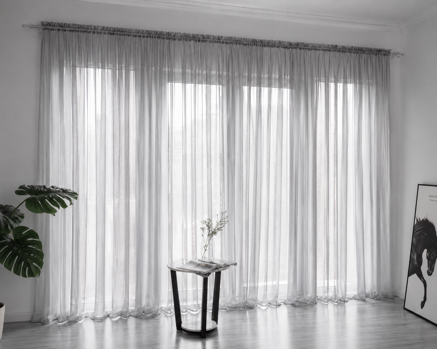 Soft Linen-Style Sheer Curtains | Light Filtering Window Panels