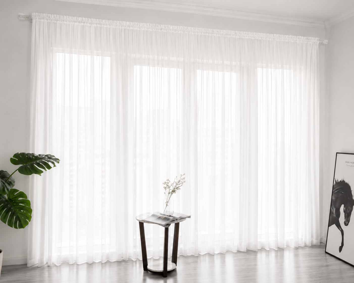 Soft Linen-Style Sheer Curtains | Light Filtering Window Panels
