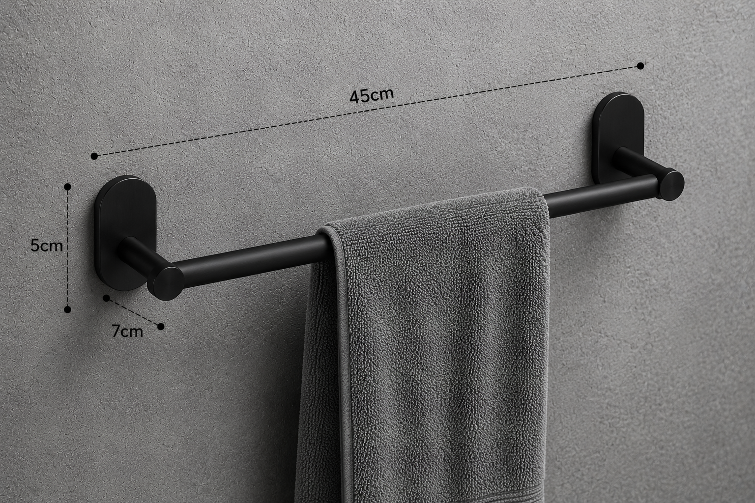 Modern Bathroom Towel Bar & Hook Set