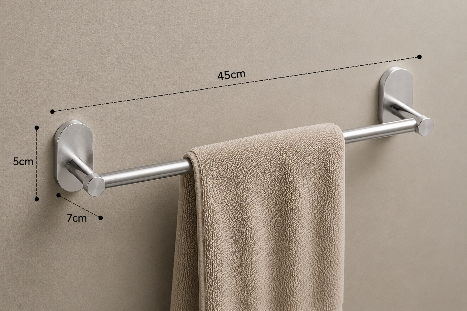 Modern Bathroom Towel Bar & Hook Set
