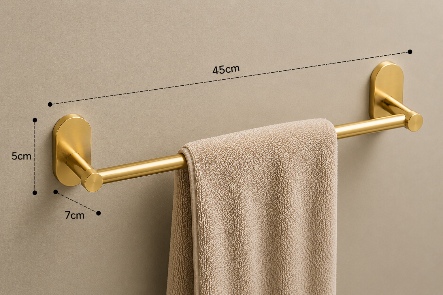 Modern Bathroom Towel Bar & Hook Set