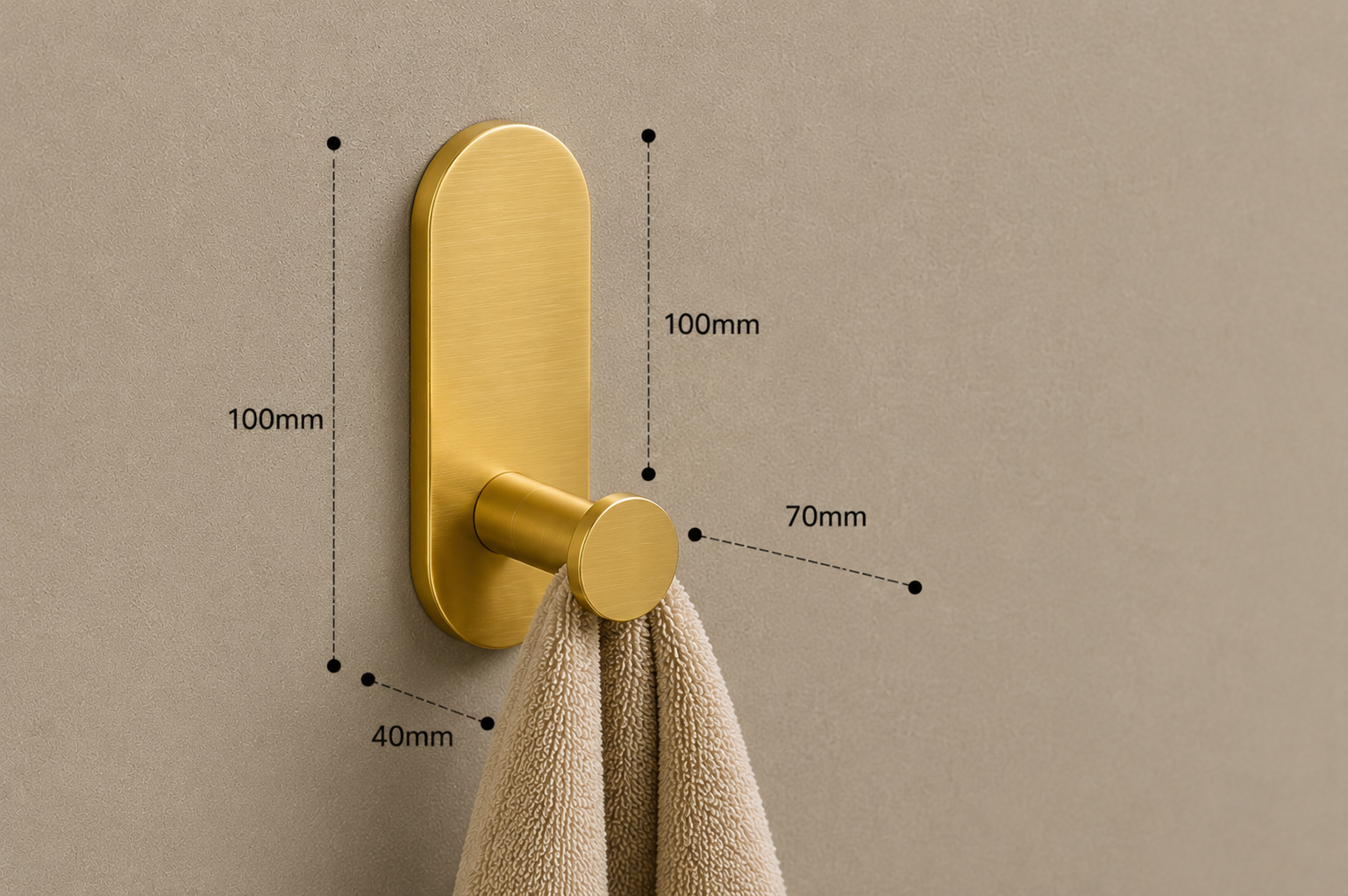 Modern Bathroom Towel Bar & Hook Set