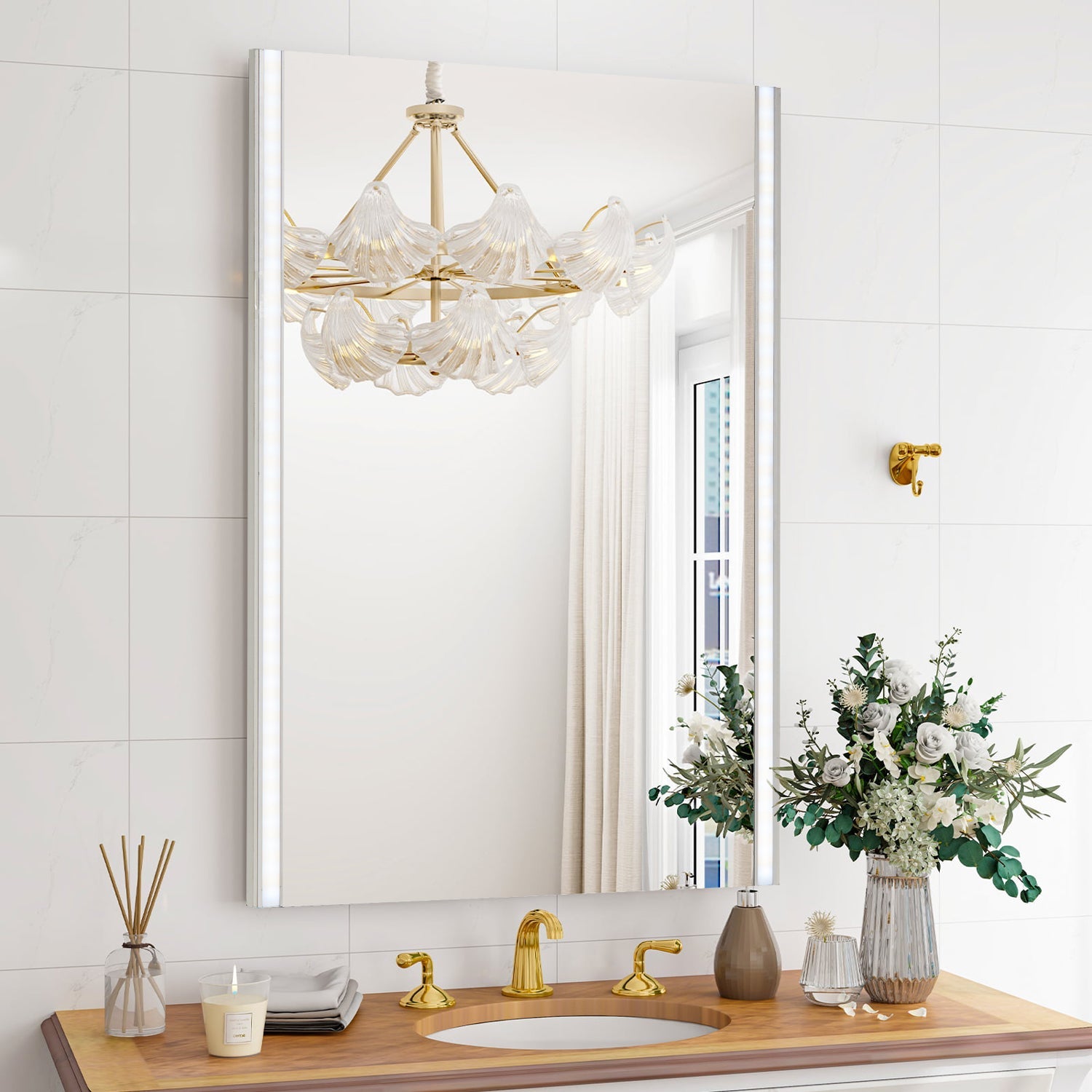Fiora Frameless LED Bathroom Mirror | Modern Illuminated Mirror