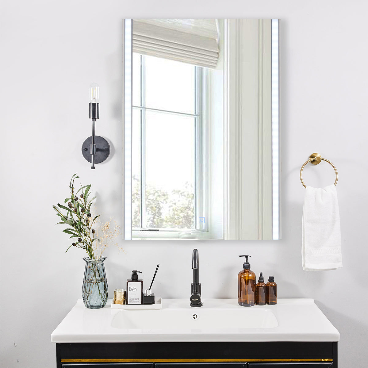 Fiora Frameless LED Bathroom Mirror | Modern Illuminated Mirror