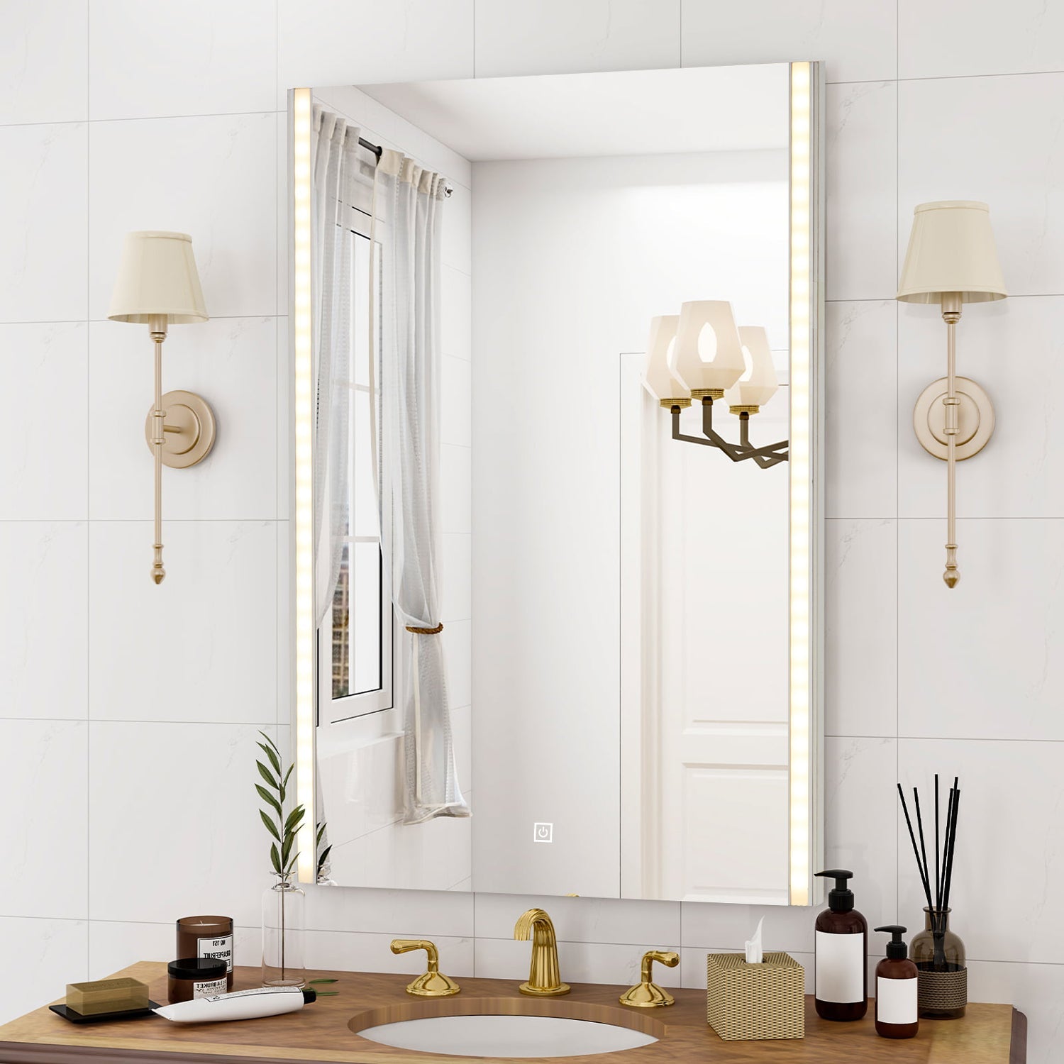 Fiora Frameless LED Bathroom Mirror | Modern Illuminated Mirror