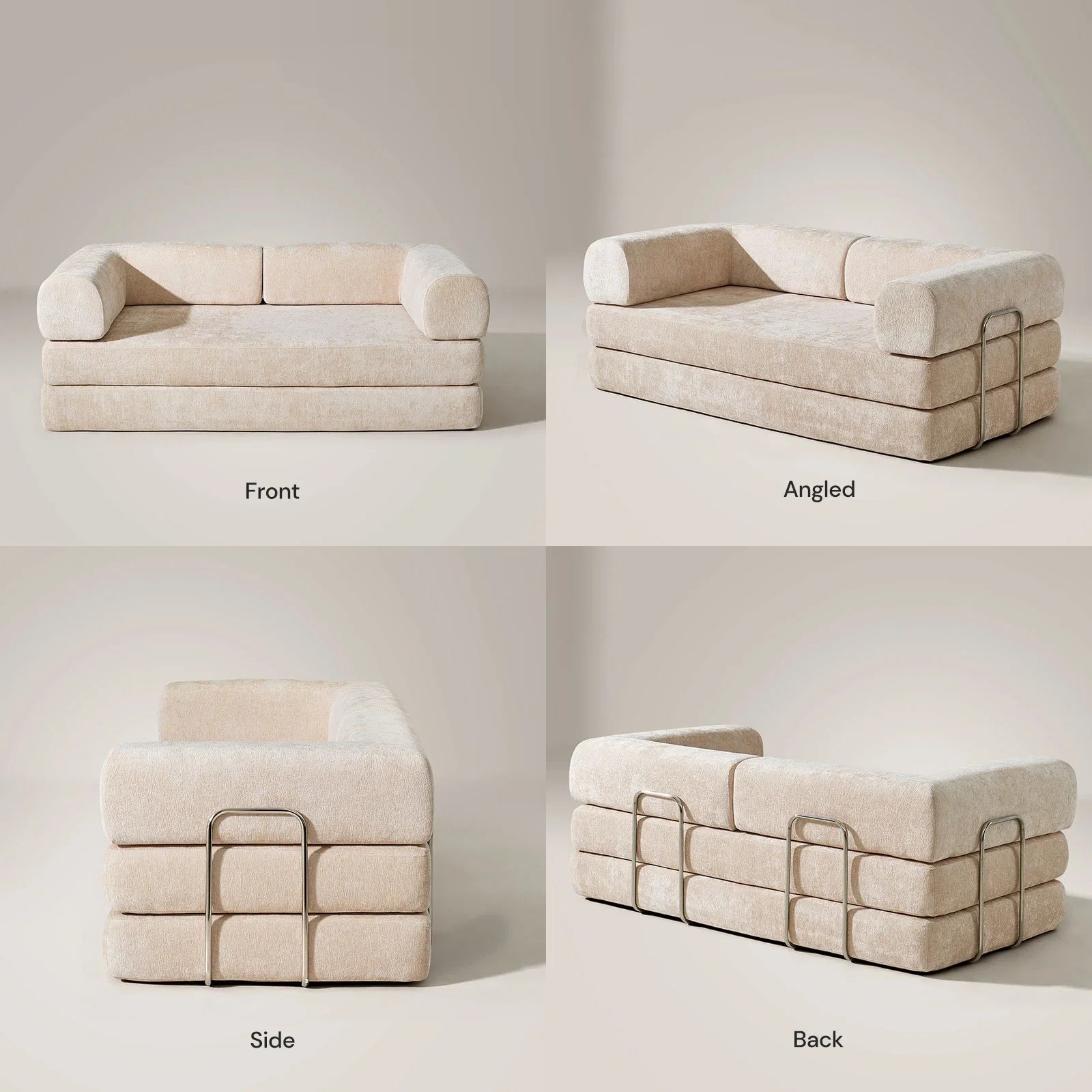 Hugo Convertible Chenille Sofa Bed