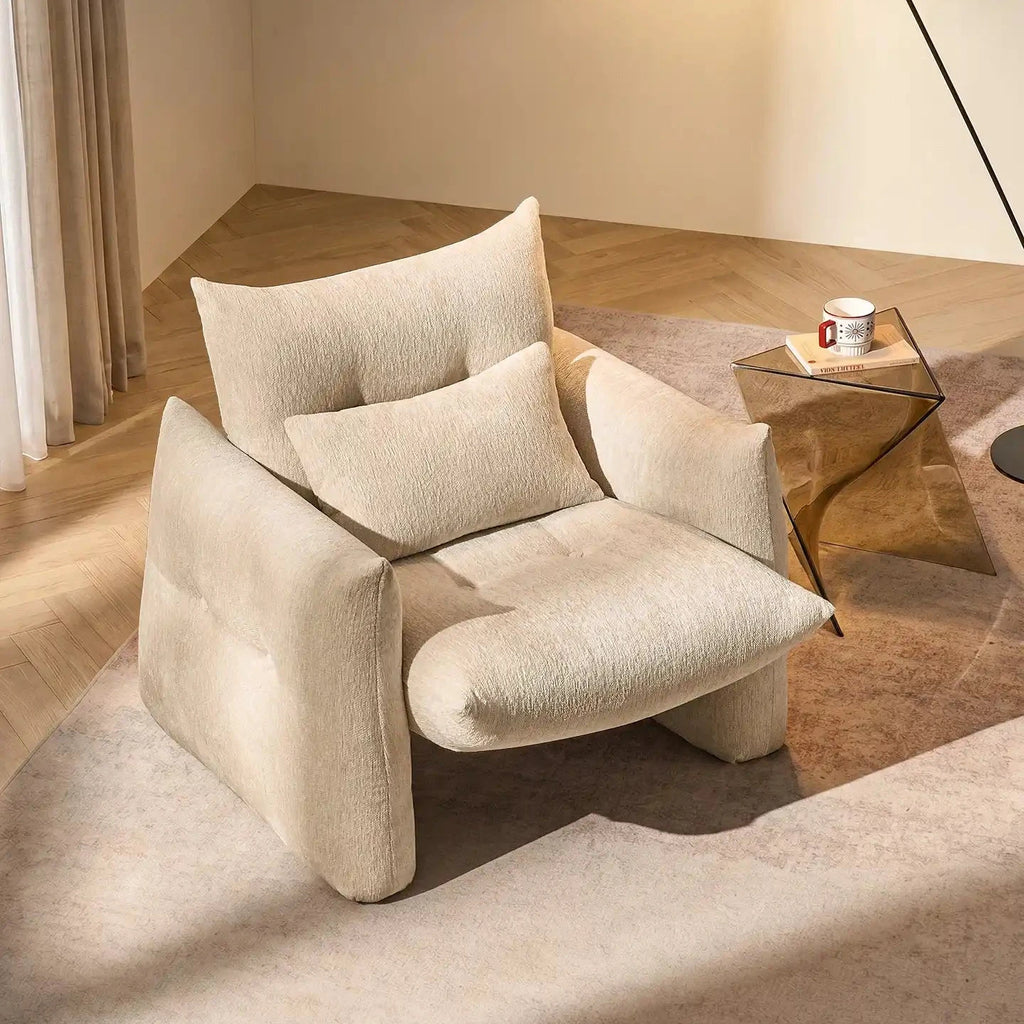 Kumo Cream Accent Chair | Modern Chenille Armchair [Pre-Order]