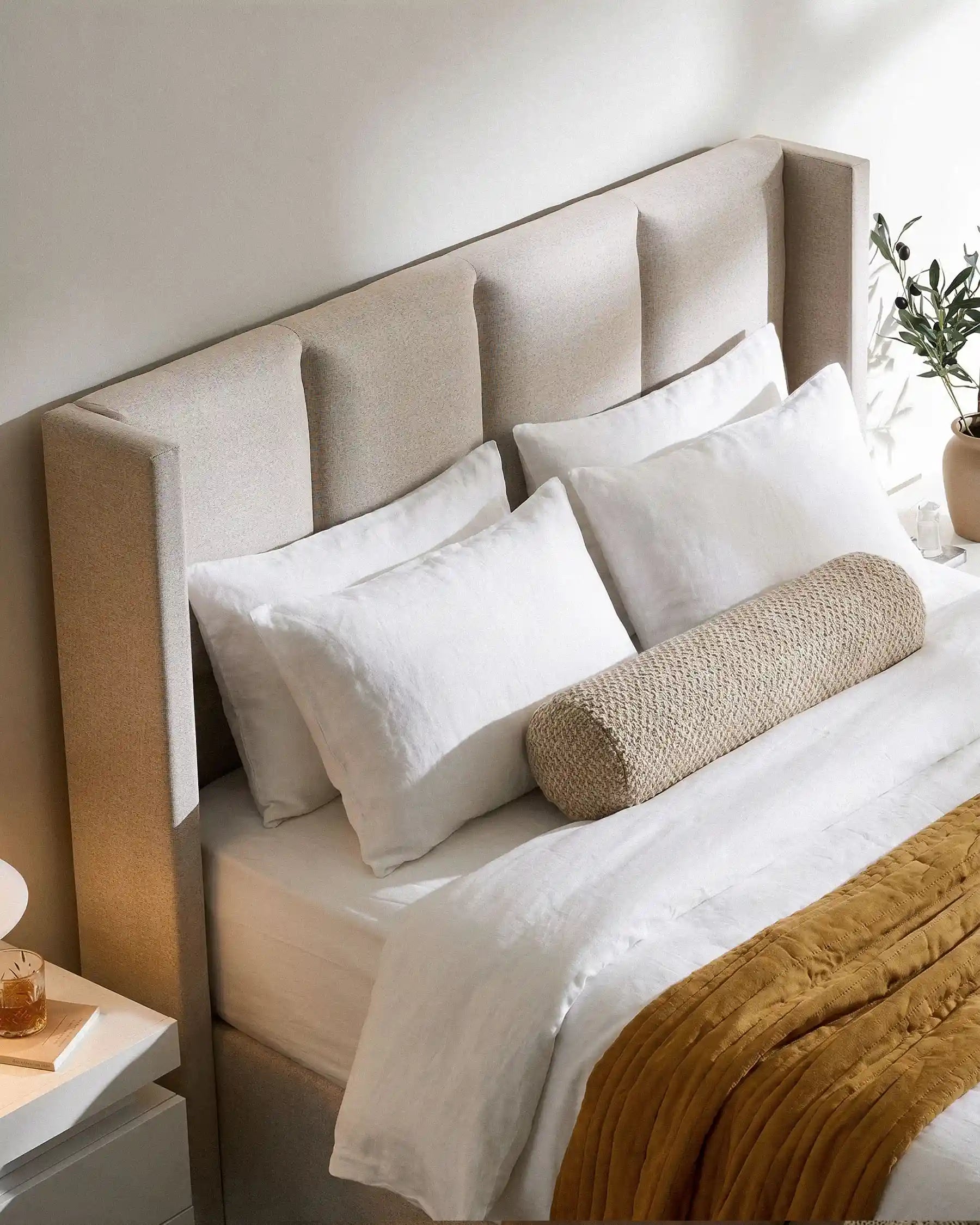 Luvon Upholstered Double Bed Frame with Storage