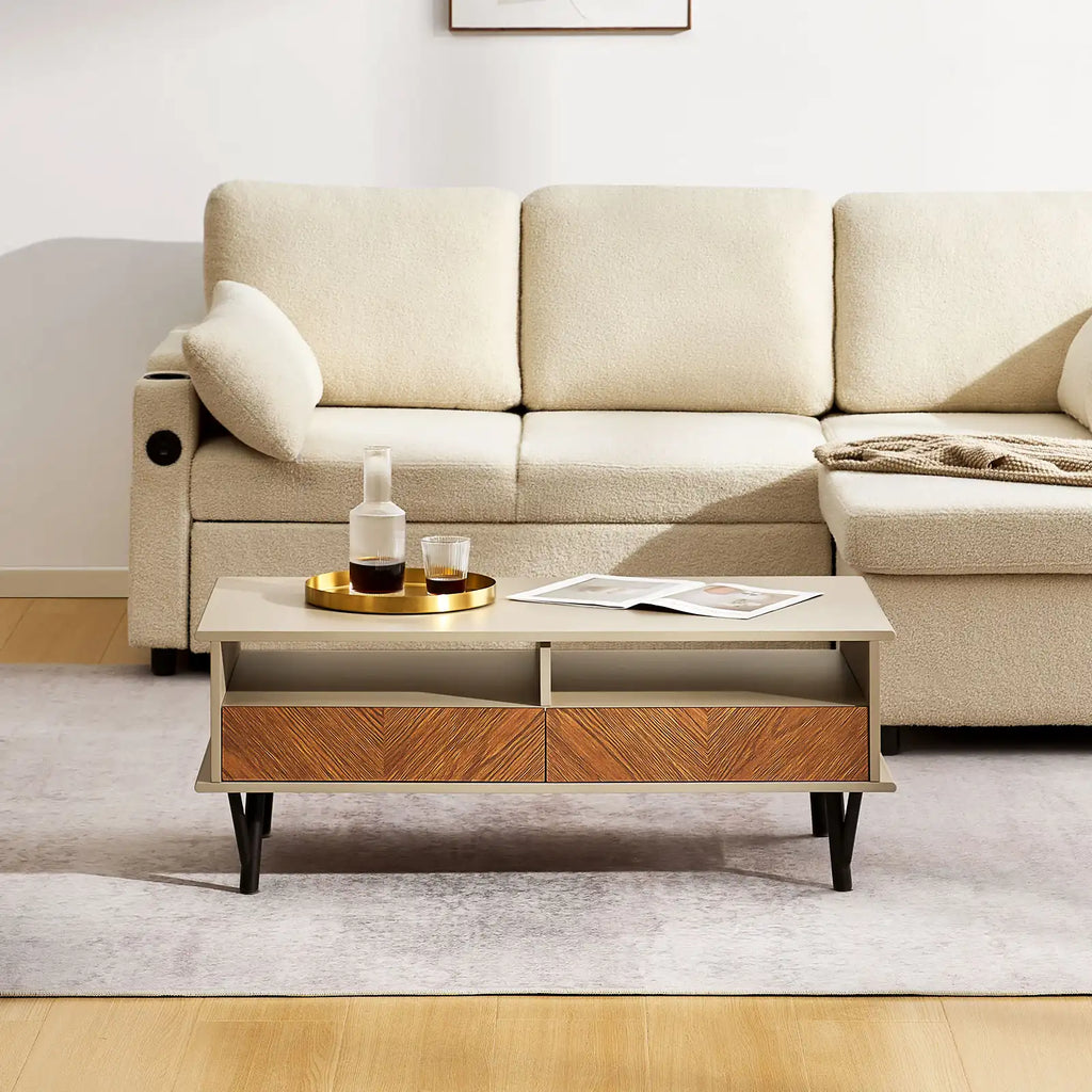 Milano Walnut Coffee Table with Hidden Storage