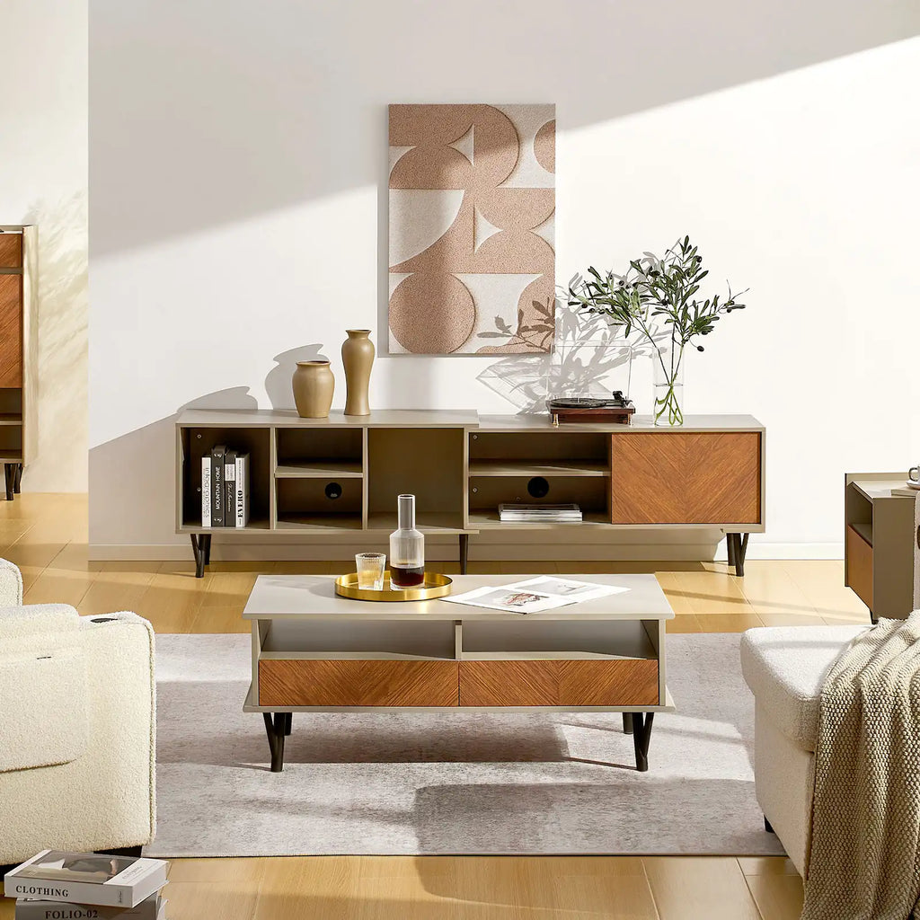 Milano Walnut Coffee Table with Hidden Storage