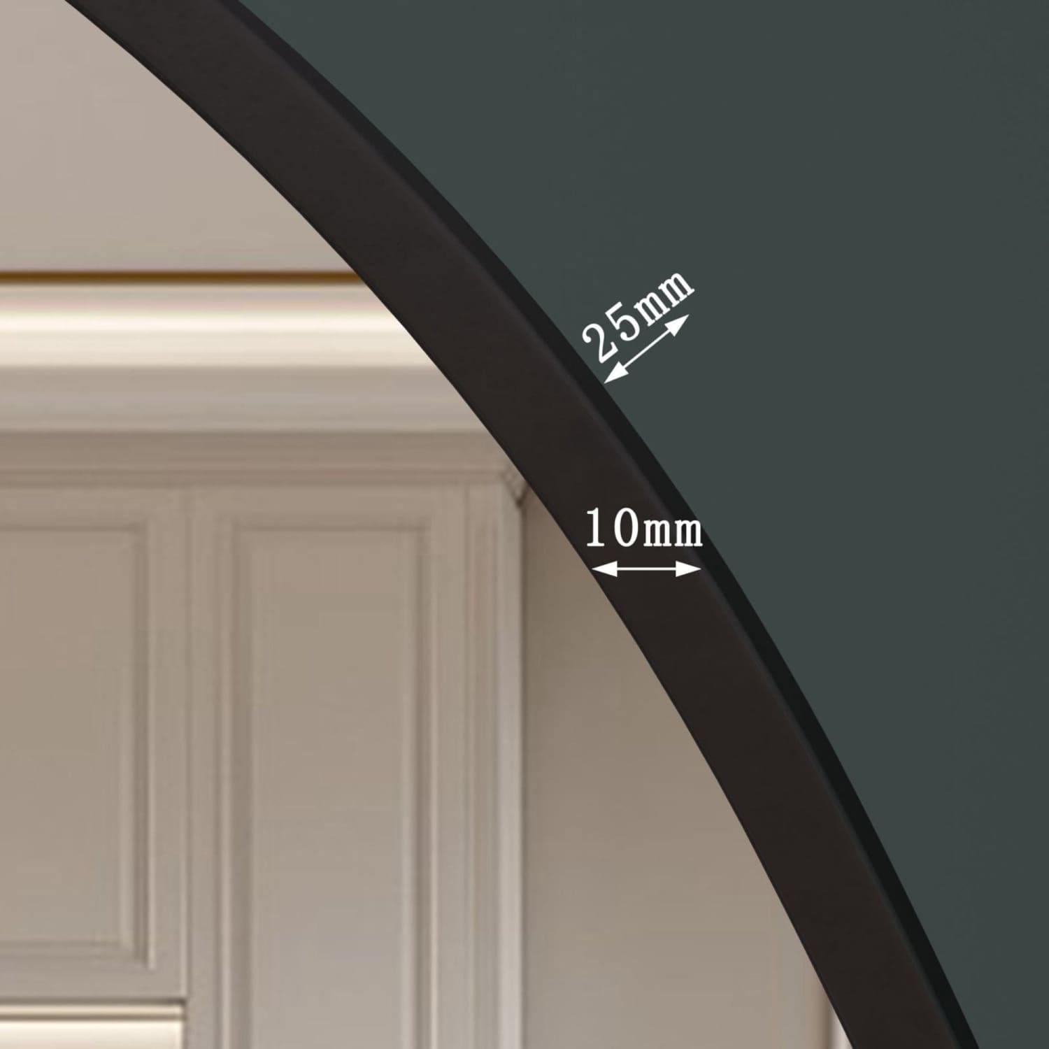 Akiko Full-Length Black Arched Mirror | Modern Minimalist Floor Mirror
