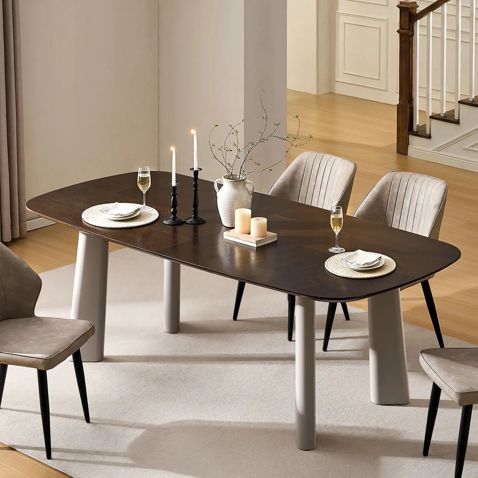 Danforth Extendable Dining Table – Seats 6–8 | Modern Oak Finish