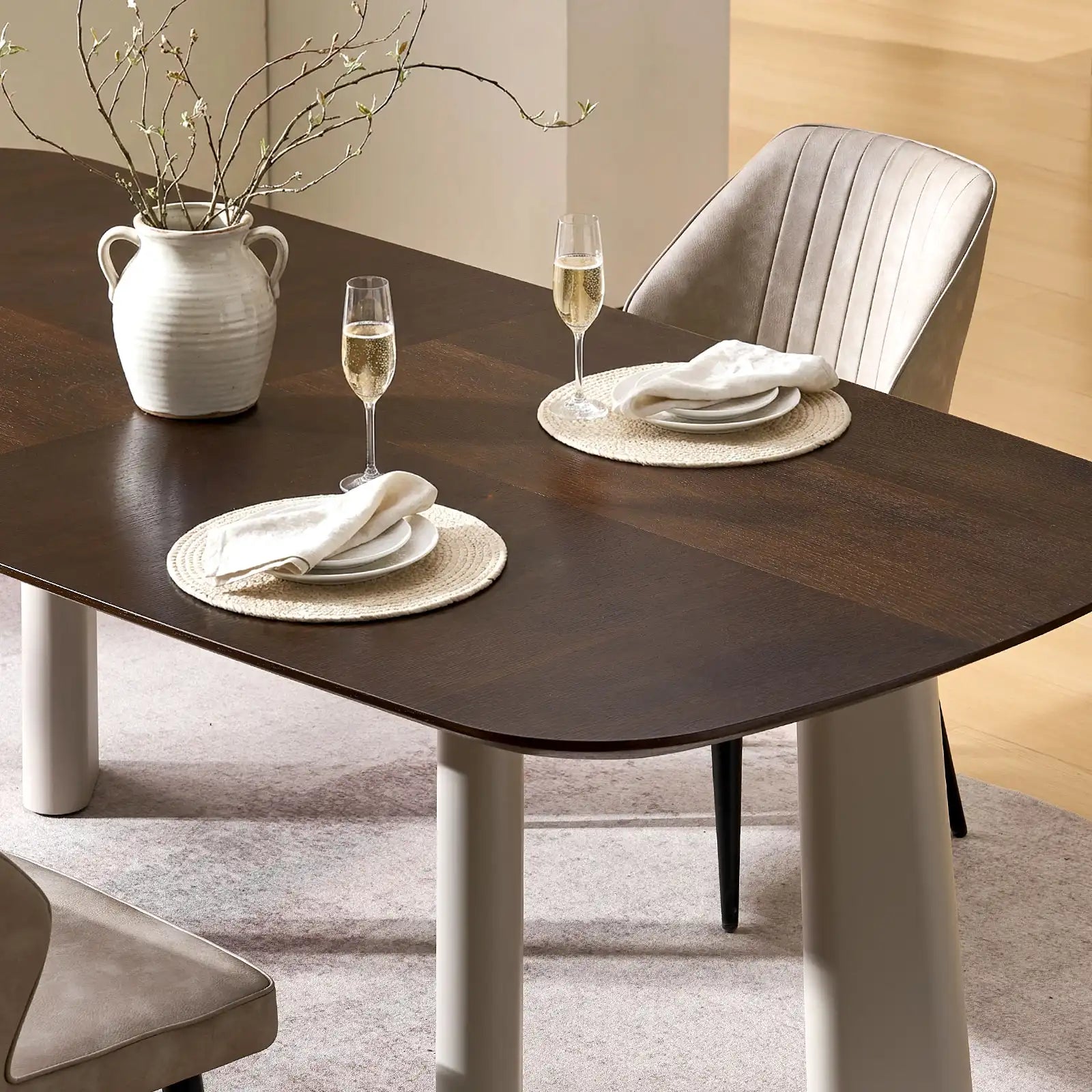Danforth Extendable Dining Table – Seats 6–8 | Modern Oak Finish