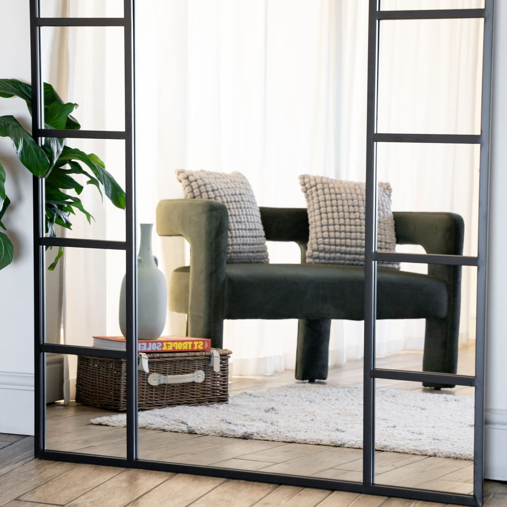Mio Black Arched Window Mirror – A Grand Architectural Statement