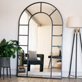 Mio Black Arched Window Mirror – A Grand Architectural Statement
